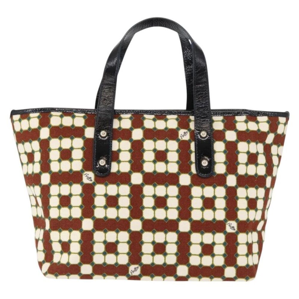 Bally Vintage Canvas Brown Canvas Handbag